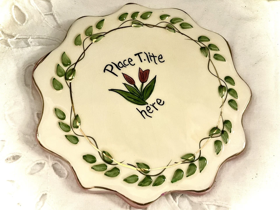 Lindo plato de elefante de patinaje sobre hielo pintado a mano años 40? "Perfecto para una guardería 7""" Foto 2 de 4