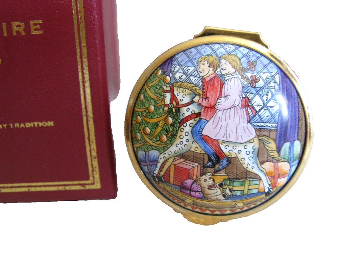 英国STAFFORDSHIRE ENAMELS ピルケース テディベアピルケース