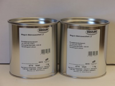  14.90/kg Meguin multi purpose grease L2 2 x 1 kg lithium grease universal