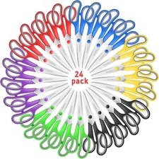 Scissors Bulk of 24-Pack, Taotree 8" All Purpose Comfort 24 Pack 