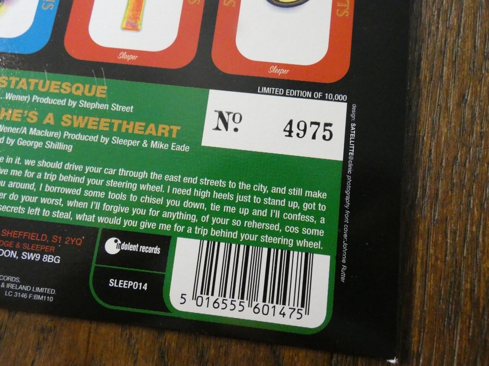 SLEEPER STATUESQUE / SHE'S A SWEETHEART LIMITED EDITION + POSTER