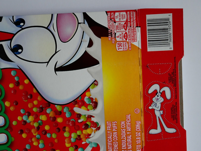 Trix minis - General Mills - Cereal Box - Advertising - Flattened