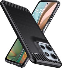 For Motorola Moto G15 Case, Carbon Gel Phone Cover Ultra Slim Shockproof