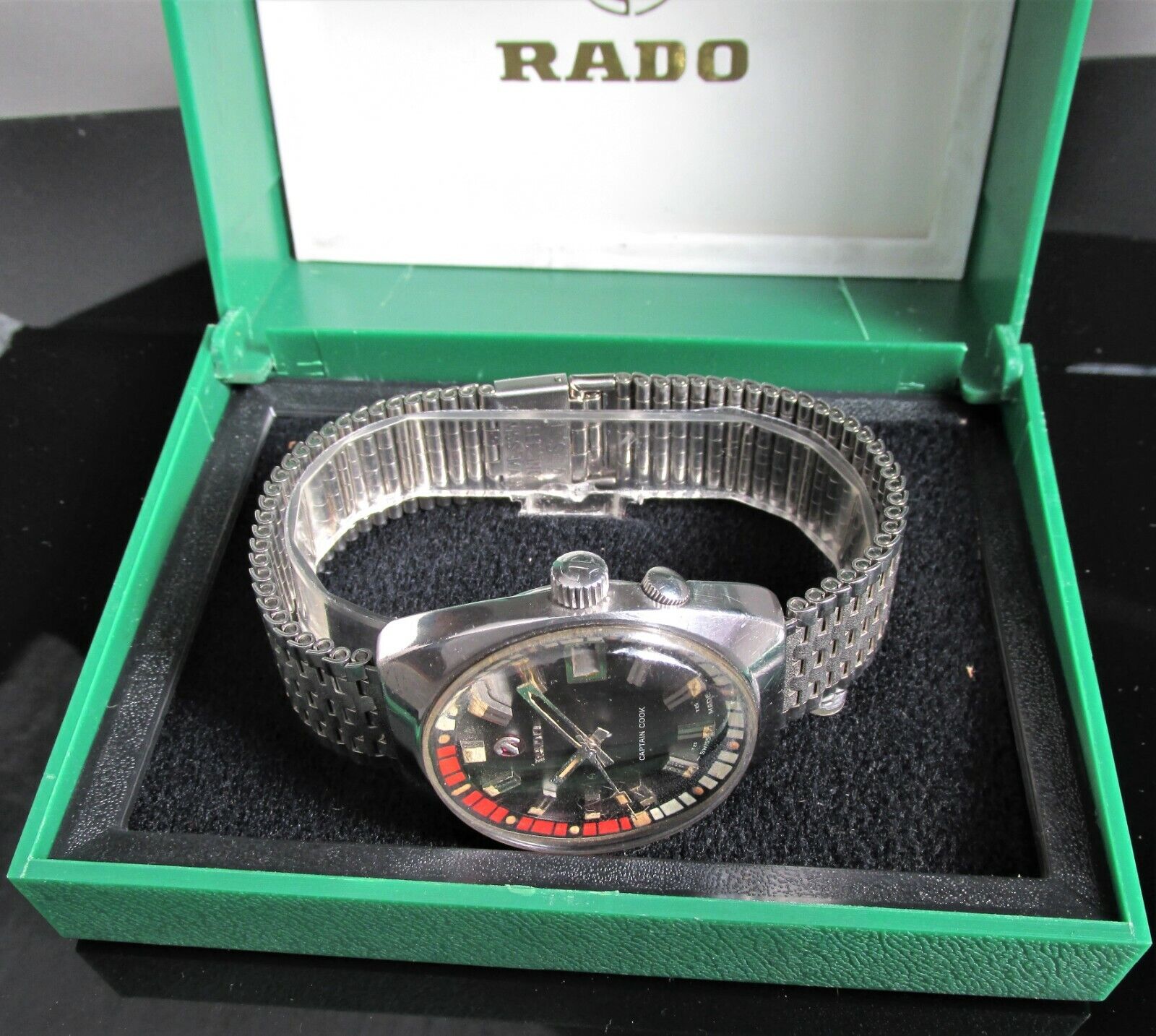 RADO CAPTAIN COOK MKII AUTOMATIC CAL AS1858 REF 11773 SWISS WATCH IN BOX Ca 1970