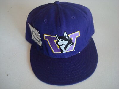 WASHINGTON HUSKIES   FITTED SZ 7 1/4  DEADSTOCK HAT CAP VINTAGE P2