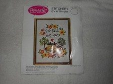 WONDER ART " God Bless Our Home " Stitchery Sampler 05064