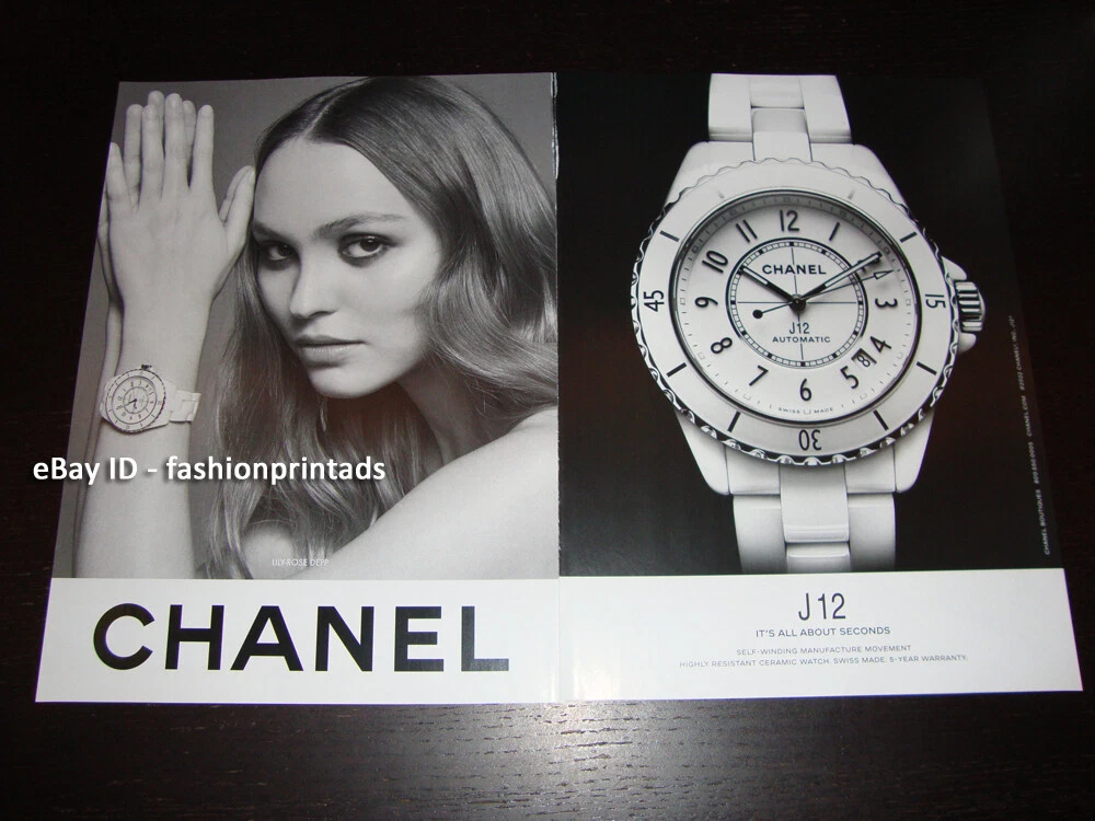 CHANEL J12 Watches 2-Page Magazine PRINT AD 2022 LILY-ROSE DEPP