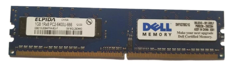 1 GB Certified Memory Ram Dell Dimension 9100 Desktop SNPXG700C 1G A0753075 OEM - Image 4 of 4