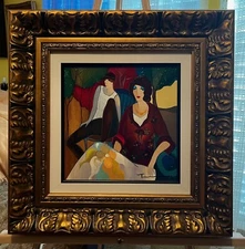 Itzchak Tarkay "Rendezvous" 2008 Hand-Embellished, Framed, Signed, COA & Appr