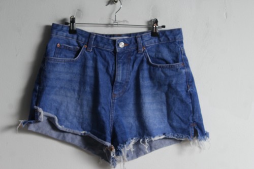 Primark Womens Denim Hot Pant Shorts - Blue -Size 14 (K30)