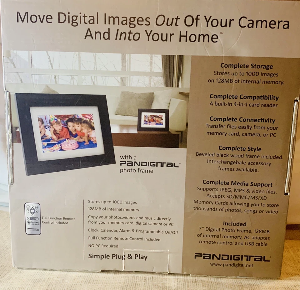 Pandigital PAN7001W01 7" Digital Picture Frame - Image 2 of 3