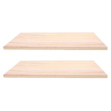 2 Pcs Unfinished Wooden Sheets Board Replacement Craft Boards Shelving Planks