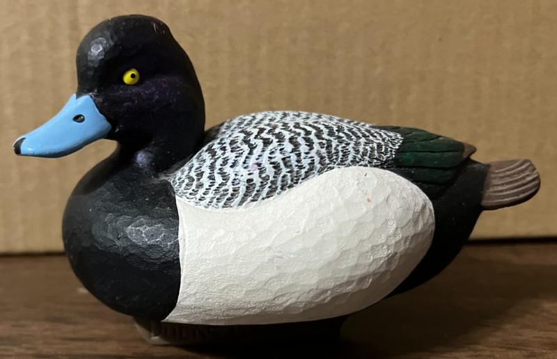 Jett Brunet 2019 Ducks Unlimited Lesser Scaup Duck Miniature Decoy Figurine