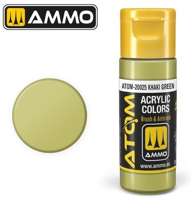 Atom Khaki Green Acrylic Paint 20ml Bottle