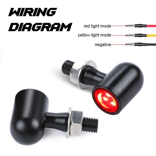 Motorcycle LED Mini Rear Turn Signal Brake Lights Blinker For Bobber Cafe Racer - Picture 9 of 11