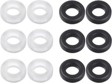 Universal Silicone Eyewear Retainers - Black White Grip Holders, 6 Pairs