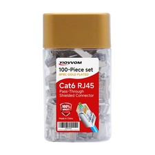 Cat 6 Shielded Pass Through RJ45 8P8C Connectors Cat6 Connector / RJ45 Modul...