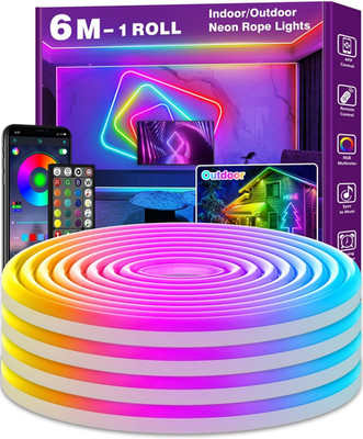 6M Neon Led Strip,Flexible Neon LED Streifen,Control with App/Remote,Multiple Mo