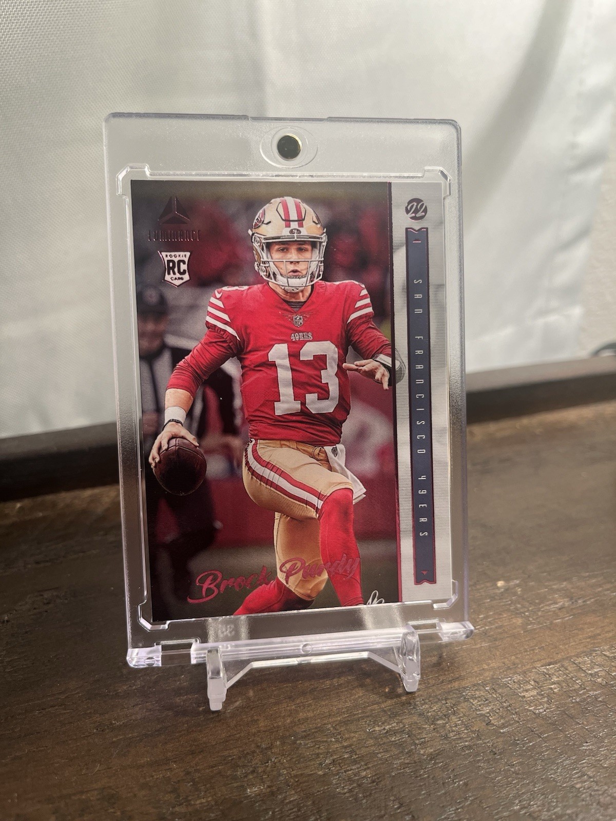 2022 Panini Football Chronicles Luminance Pink #213 Brock Purdy Rookie RC 49ers