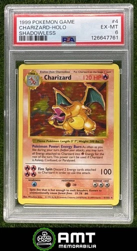 Charizard PSA 6 1999 Pokemon Holo Shadowless #4/102 7761