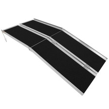 8ft Portable Mobility Scooter Carrier Tool Folding Aluminum Wheelchair Ramp