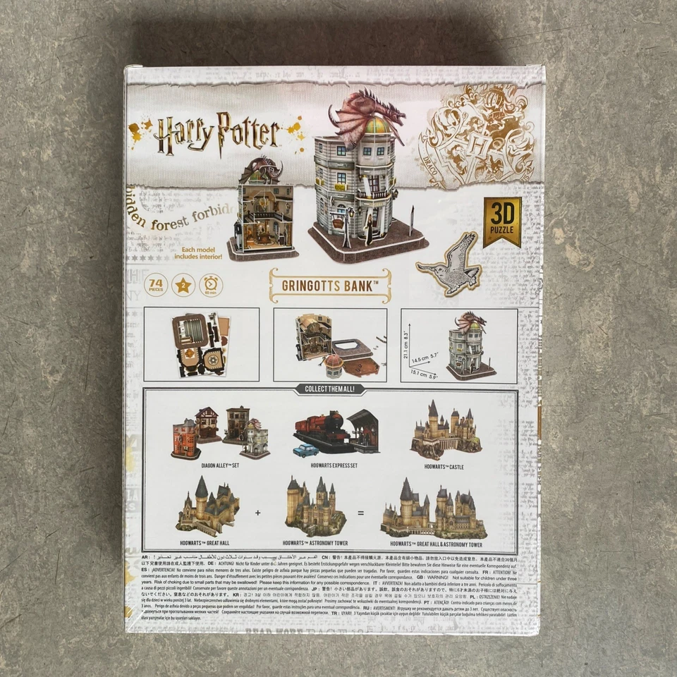 Harry Potter Wizarding World Gringotts Bank 3D Puzzle Cubic Fun - Image 2 of 3