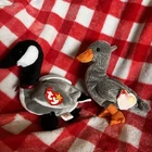 Ty Beanie Babies Goose Duck Plush Lot With Tags Stuffed Animal Pair Vintage