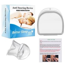 Anti Snoring Sleep Aid Device Silicone Tongue Mouthpiece Snore Stopper with Case