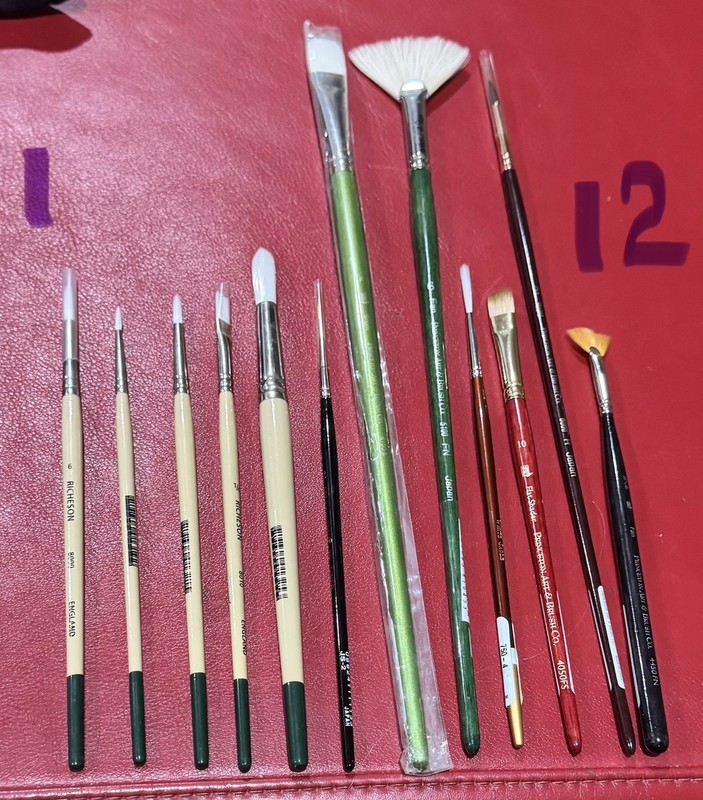 Princeton Richeson Simmons Oil Paint Brushes- Lot Of 12 - Unused, Various sizes
