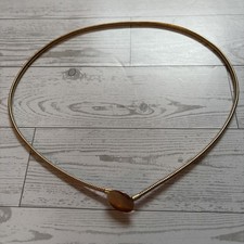 Vintage 80s Gold Tone Snake Chain Belt Adjustable Retro Statement XS/XXS 25 Inch