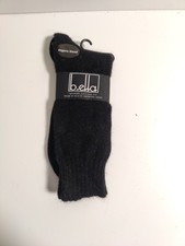 b.ella -women's socks -black- angora Blend - Made in USA **N5**