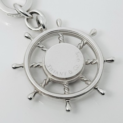 Tiffany & Co Compass Key Ring Keychain Nautical Ship Wheel Boat
