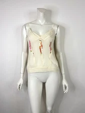 Vtg John Galliano SS2007 Ivory Silk Top US2