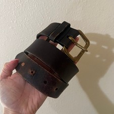 Express distressed brown leather belt 33 long