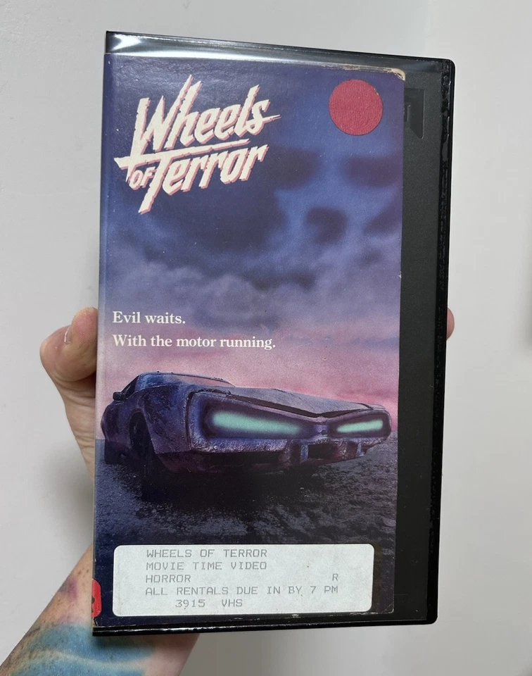 Wheels Of Terror VHS Tape Horror Rare HTF OOP Video 90s Rental Car Killer Cult - Image 3 of 4
