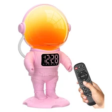 Astronaut Sunrise Alarm Clock for Kids White Noise Sound Machine with 30 Soot...