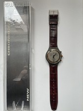 Swatch Chrono Goldfinger SCM100 1991 Vintage NOS Swiss Made Watch