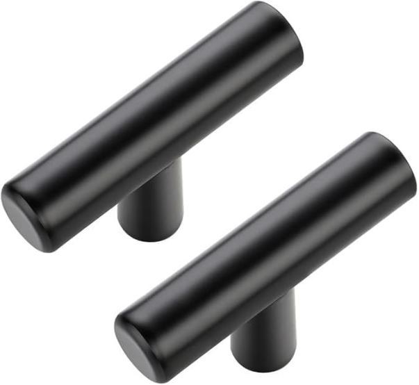 Black Cabinet Knobs Stainless Steel Matte Black 2" Single Hole Handles Lot of 29