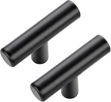 Black Cabinet Knobs Stainless Steel Matte Black 2" Single Hole Handles Lot of 29