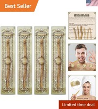 Luxury Miswak Toothbrush Pack of 4 - Crafted from Salvadora persica for Hygiene
