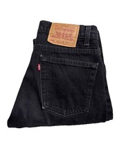 Vintage Levis 505 Jeans Mens Black Made in USA 1990s 90s VTG Straight Leg 29X28