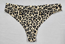 Victoria's Secret Thong Panties Size Large No Show Leopard Print VTG Y2K 2010
