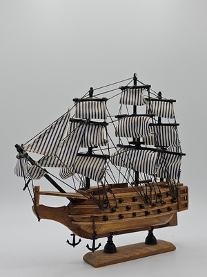 Vintage Wooden Model Ship - HMS Victory