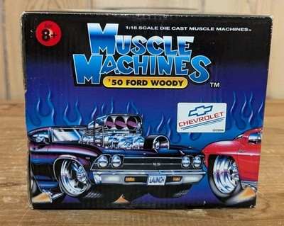 Muscle Machine Red '50 Ford Woody 1:18 Scale Die Cast Too Cool | eBay