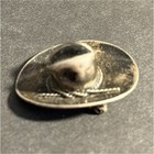 Vintage Sterling Silver Western Cowboy Hat Brooch Pin — photo 2
