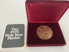 Medaglia in bronzo 1975 Anno Santo con scatola Papa Bonifacio / Paolo VI. Medaglia Art Co
