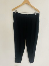 Eileen Fisher Black Pants Hemp  Organic Cotton Blend Size Large Flaw