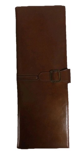Corbata de viaje de lujo vintage con corbata para el cuello Naugahyde Rolfs para hombre MidCentury - Imagen 1 de 6