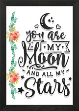 Du bist mein Mond Gerahmtes Wandbild Poster Leinwanddruck Bild