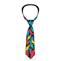 Necktie Standard - Dinosaurs/Paint Splatter Black/White/Mult (Us Import) Acc Neu